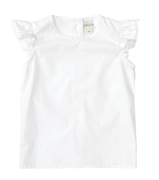 blusa de manga corta lisa